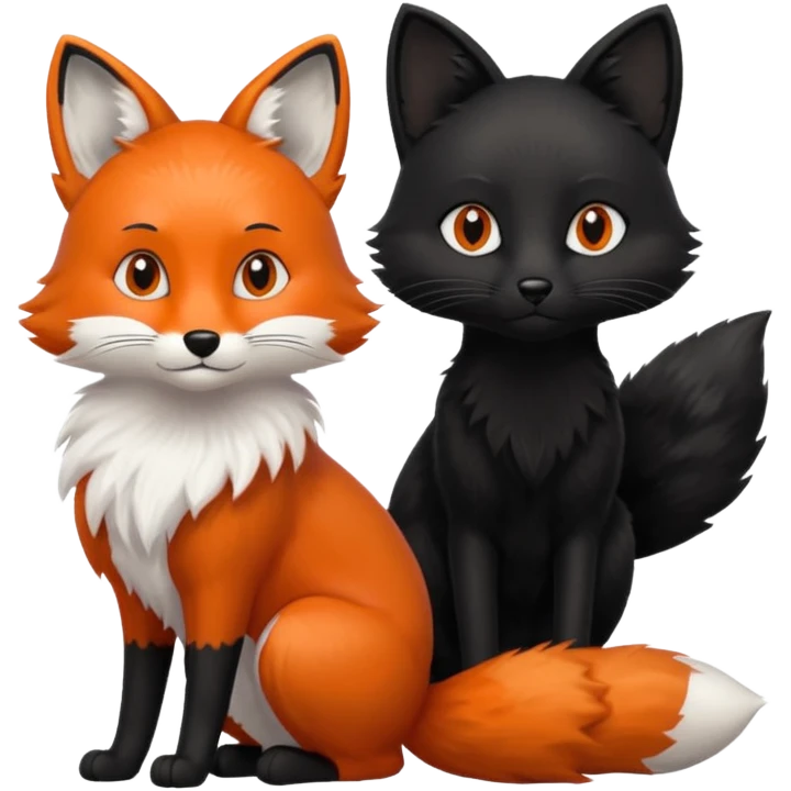 Fox x Black Cat emoji