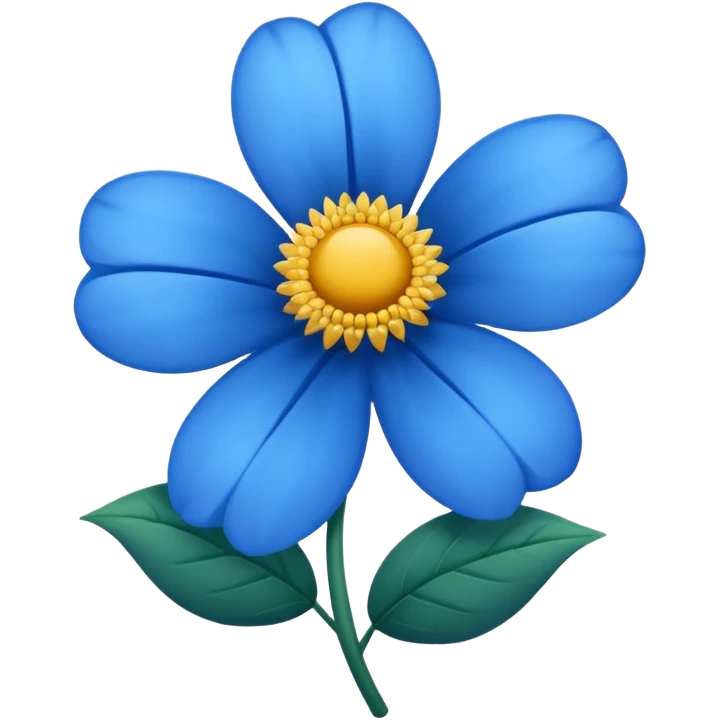 blue flower emoji