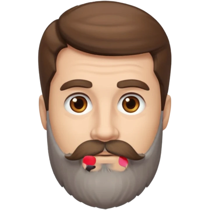 MALE, BROWN HAIR, GREY GOATY BEARD emoji