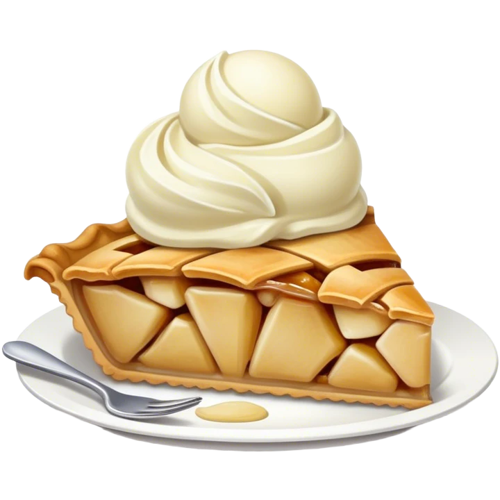 apple pie with icecream emoji