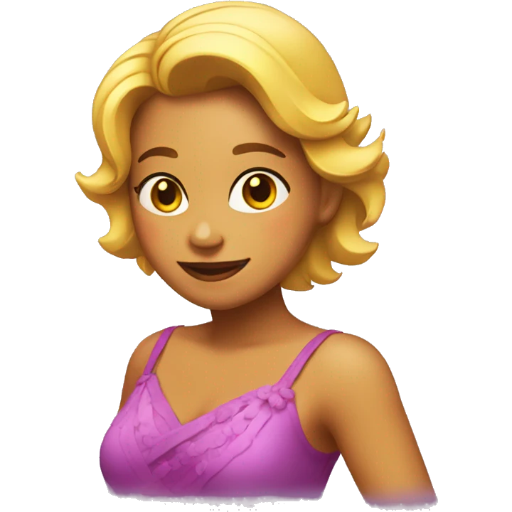 chica festejando emoji