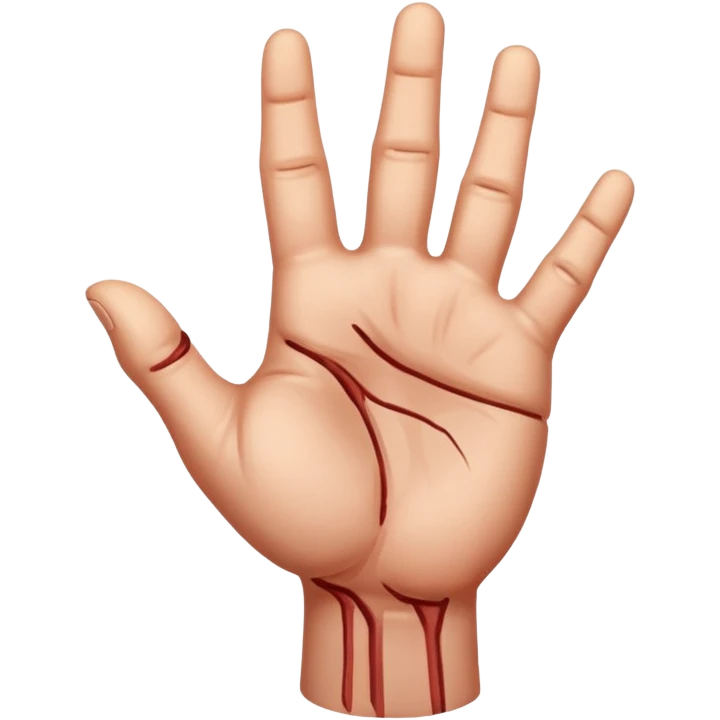 POINTING HAND emoji