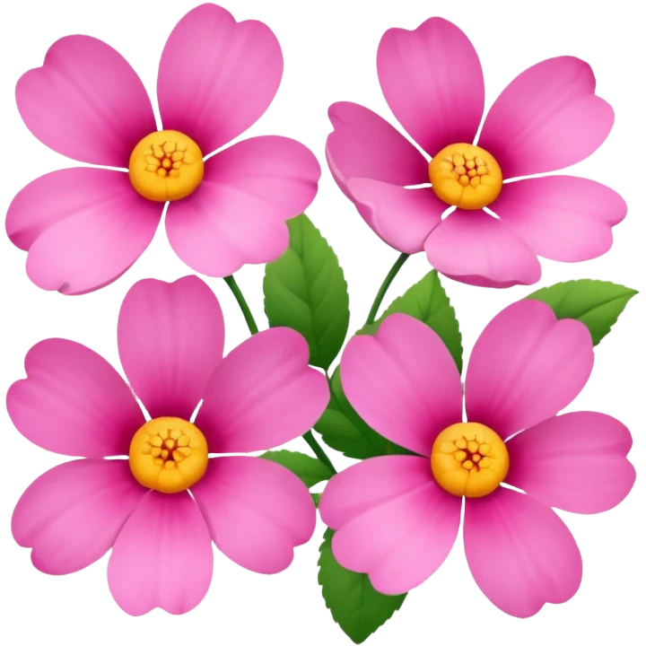 Pink flowers emoji