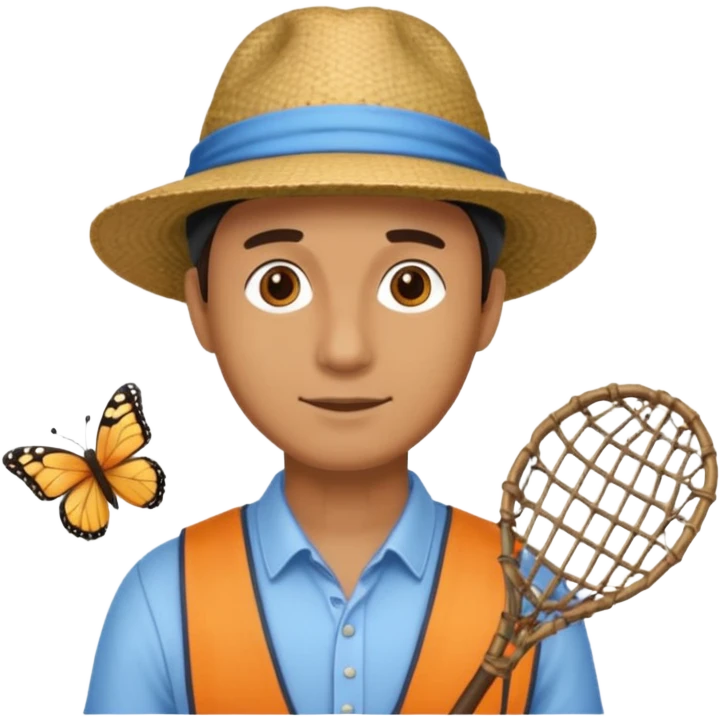 man butterfly catcher emoji