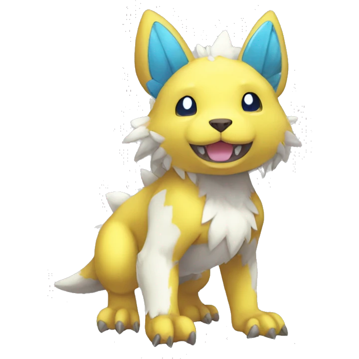 Kawaii cool Digimon-Fakemon-animal full body emoji