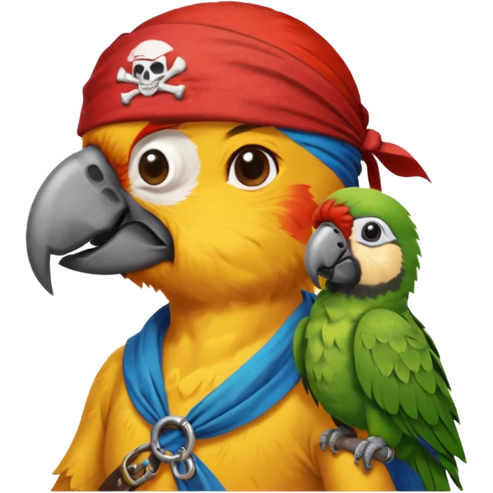 pirate and parrot emoji