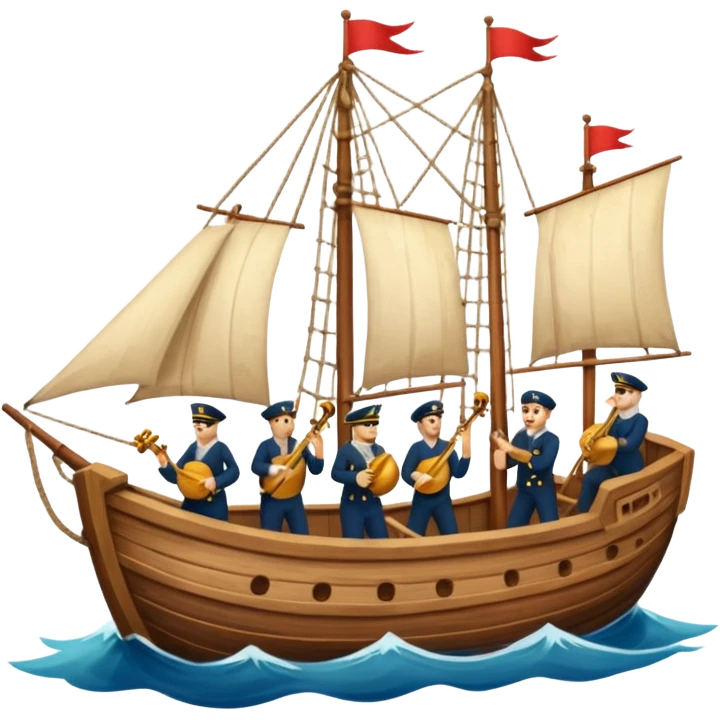 ship as Musicians emoji
