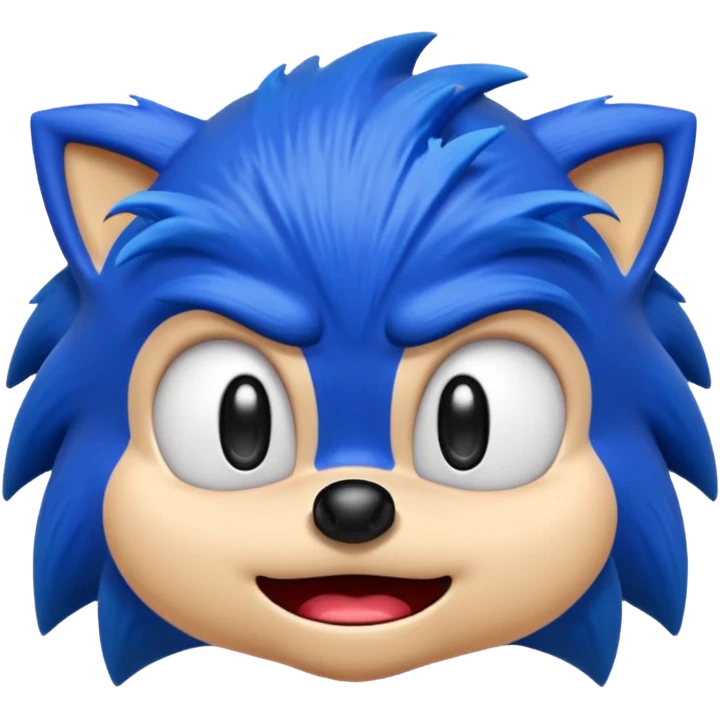 Sonic the hedgehog emoji that looks ugly and crying  emoji