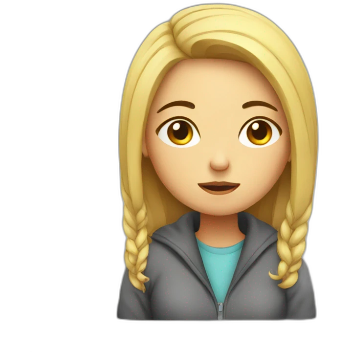Tired study girl emoji