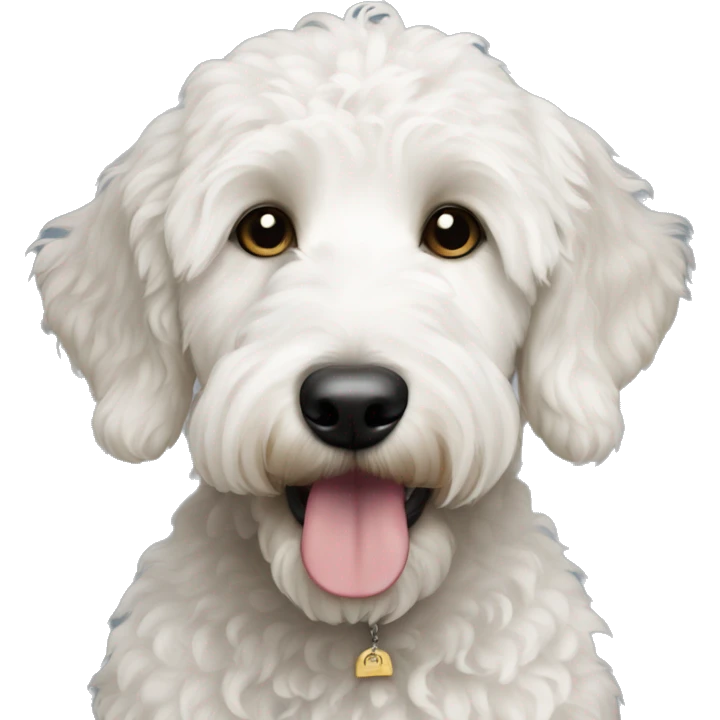 White goldendoodle emoji