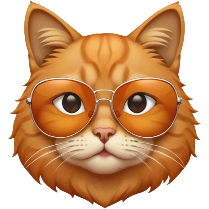 Cat wearing sunglasses e con il broncio emoji