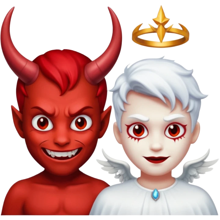 devil and angel emoji