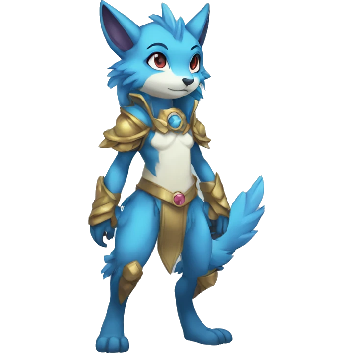 Anthro Sona Fakemon Full Body emoji