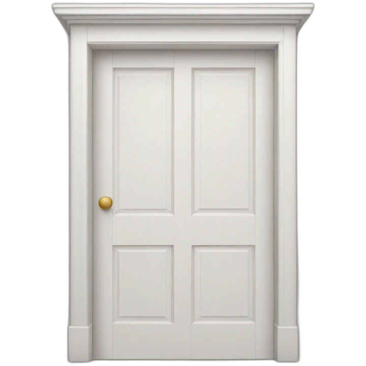 closed white door emoji