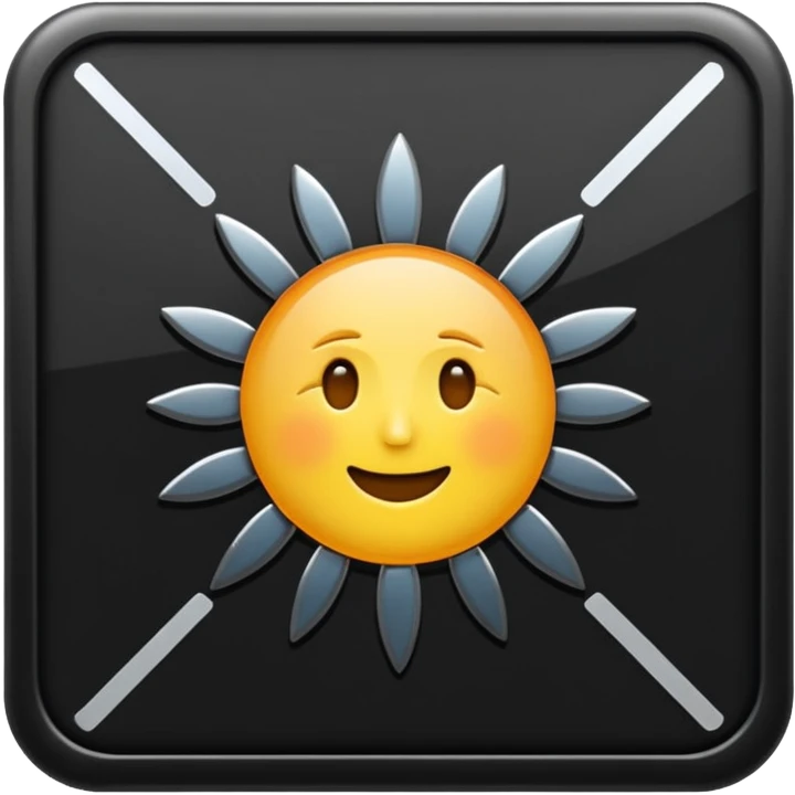 Tellurium emoji icon, concise, representing its uses in solar panels emoji