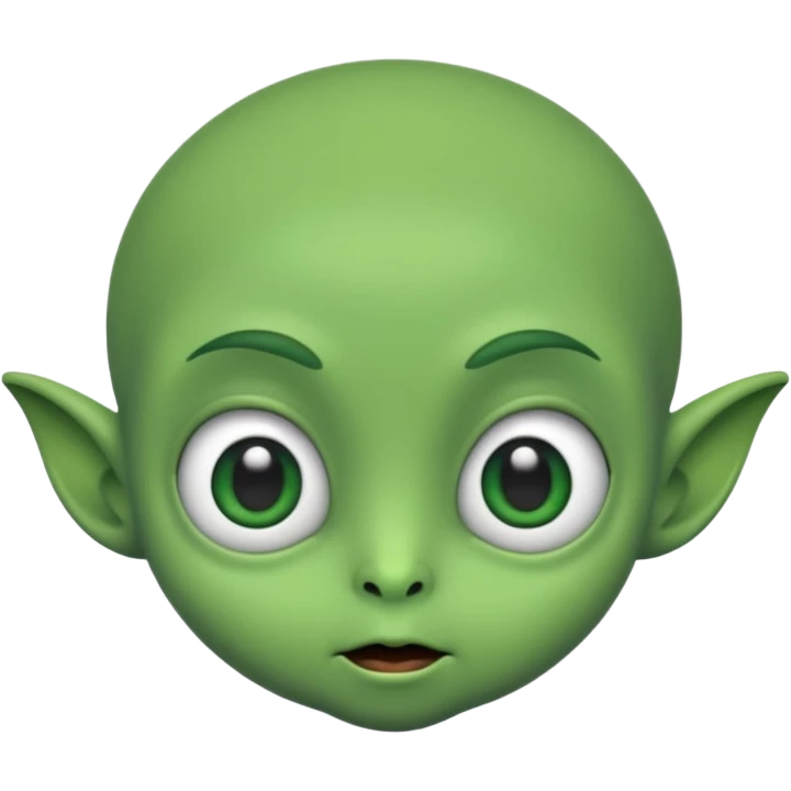 a bold cute aliens with a little hair emoji