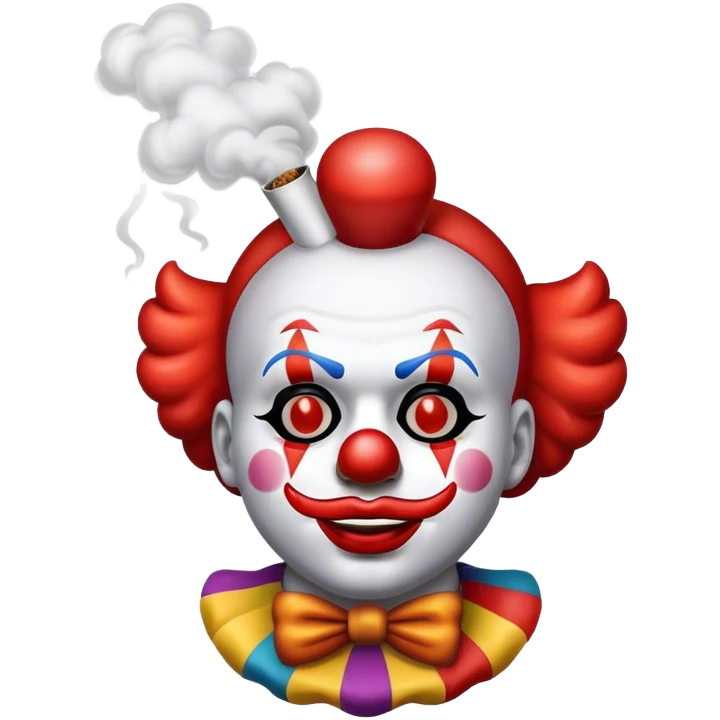 create and emoji of a smoking clown  emoji