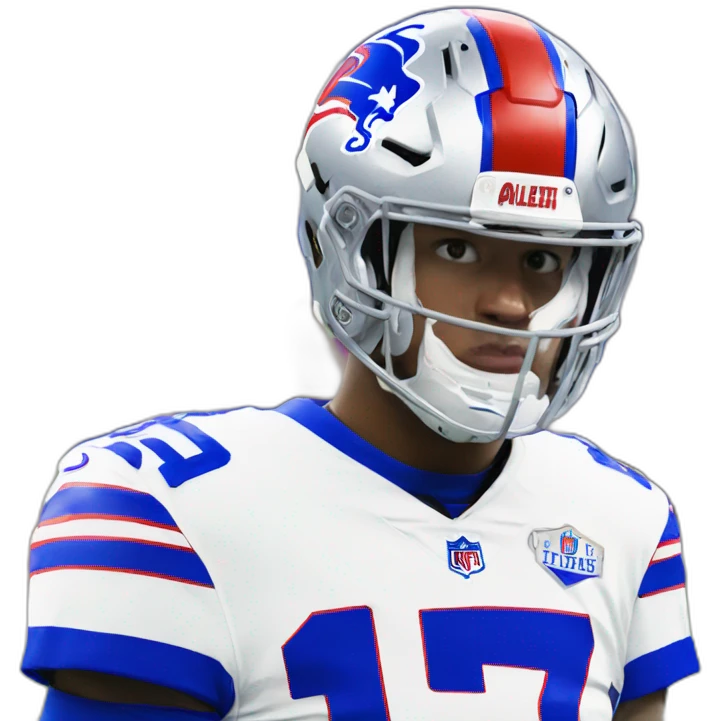 josh allen wearing number 17 emoji