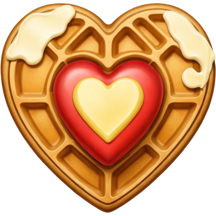 HEART SHAPED WAFFLE emoji
