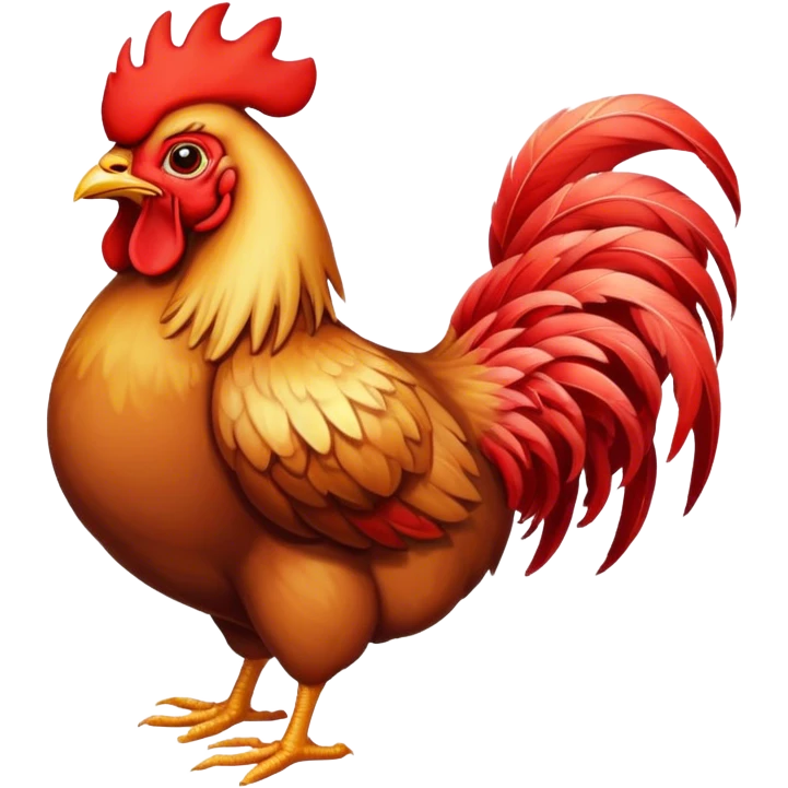Puffed-up rooster  emoji