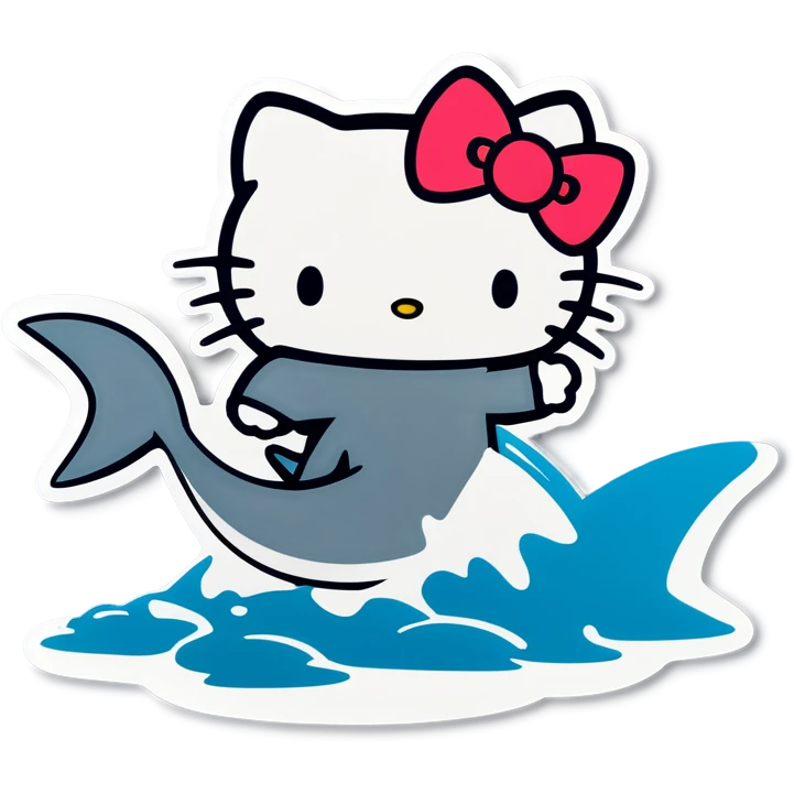 Hello kitty shark emoji