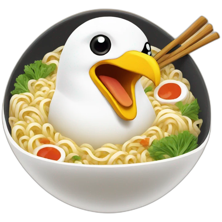 seagull ramen emoji