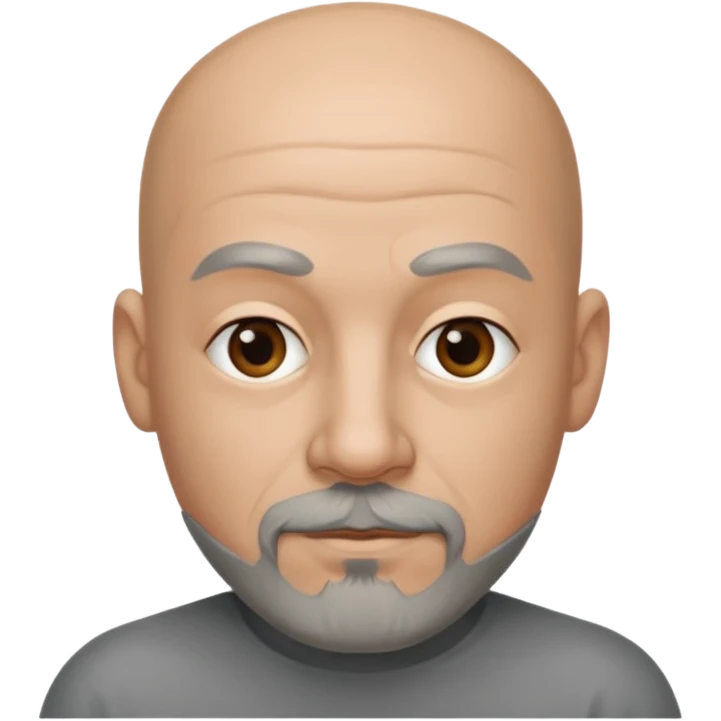 лысый мужчина с седой бородой-эспаньолкой emoji