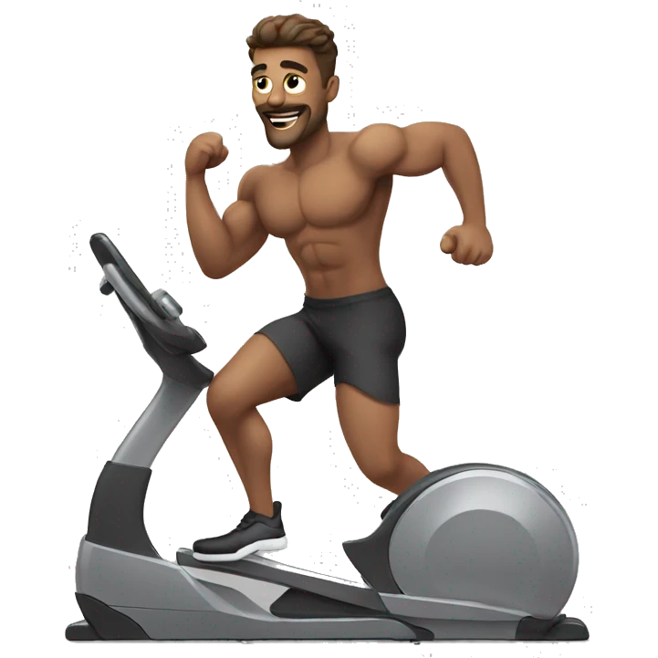 European Guy doing workout  emoji