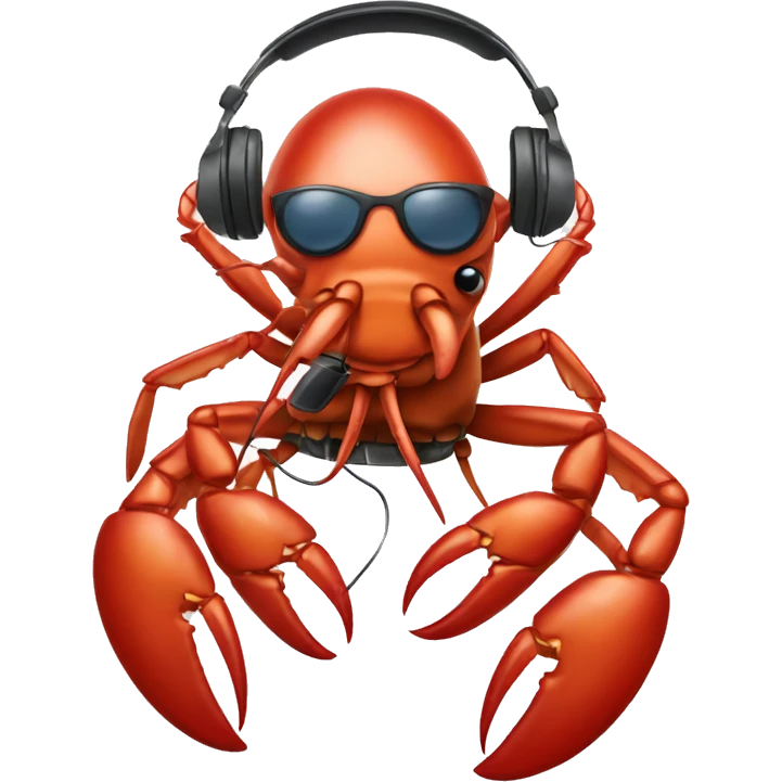 Lobster doing tech support with a headset emoji