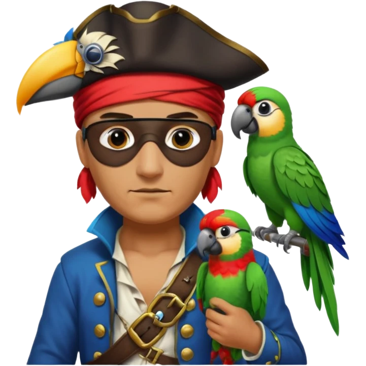pirate and parrot emoji