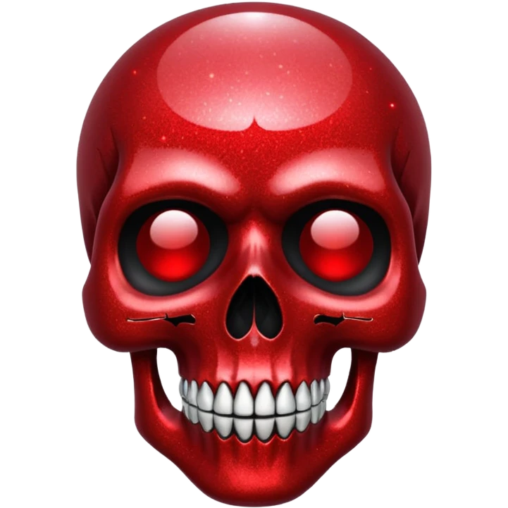 red glitter skull emoji