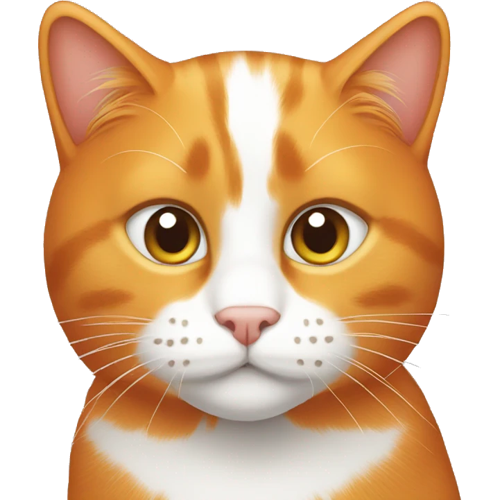 orange cat with white spots emoji