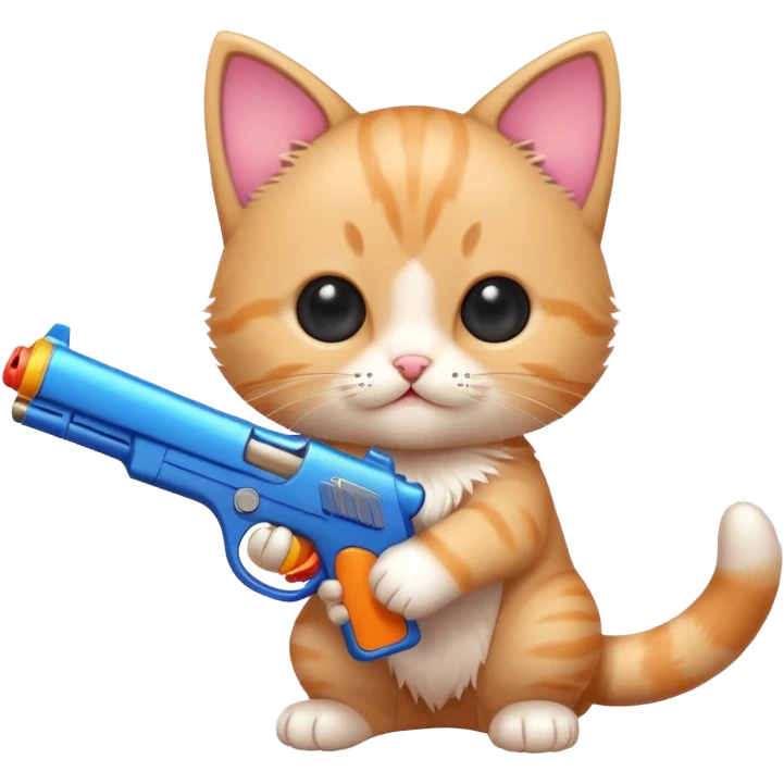 очень прикольный стреляющий котенок  emoji