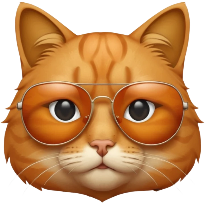 Cat wearing sunglasses e con il broncio emoji