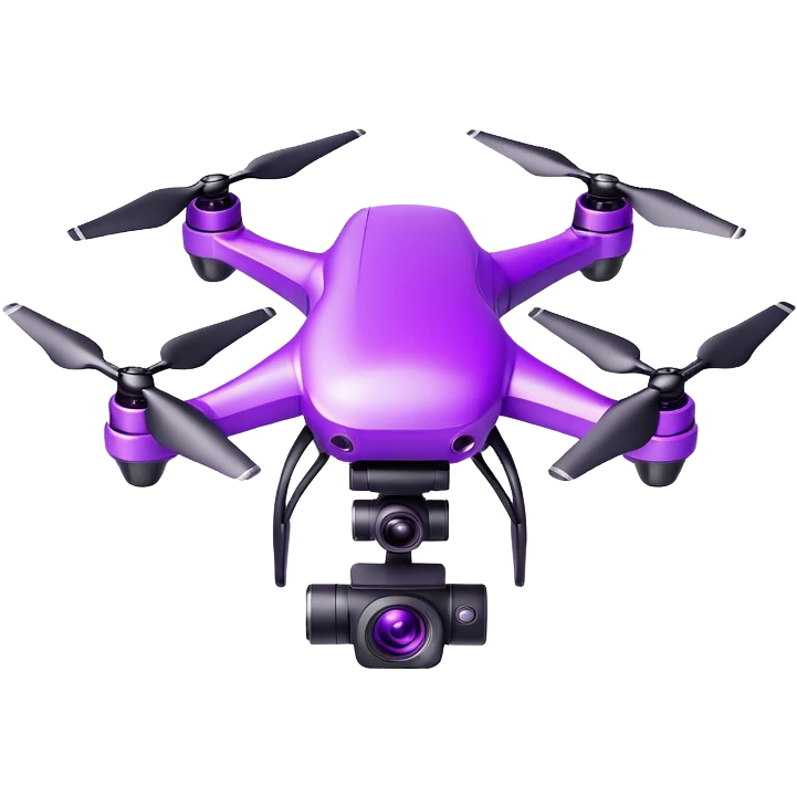 purple drone with camera emoji