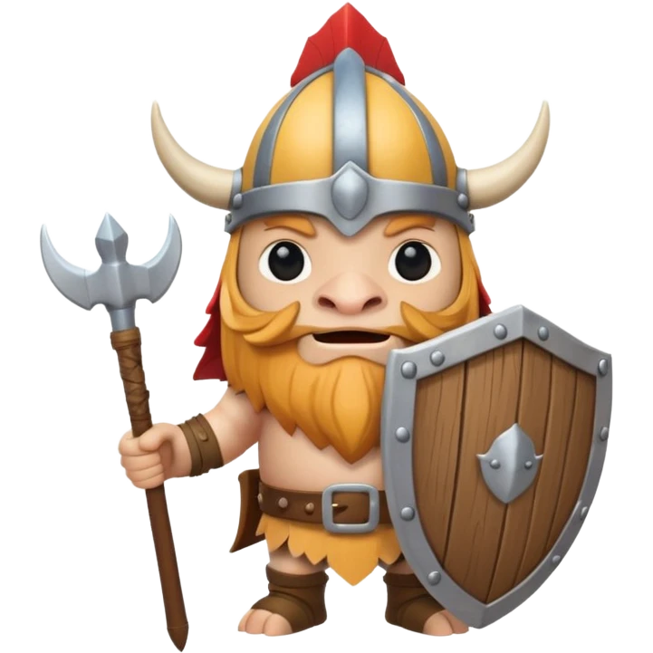 a cartoon Viking fish emoji
