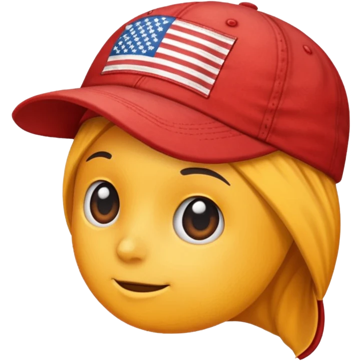 red cap the US Flag on it emoji