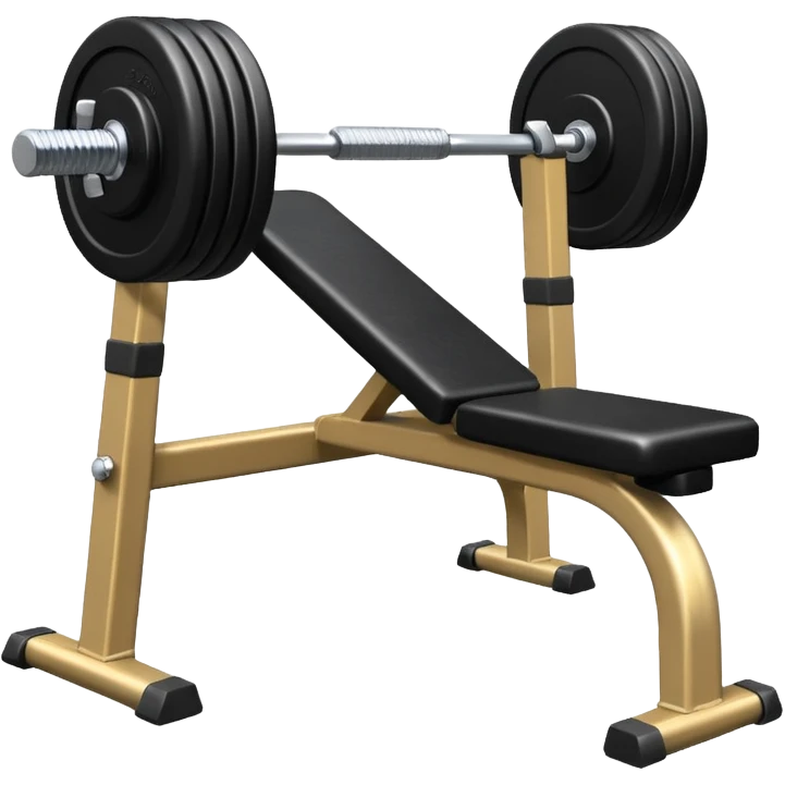 gym bench with a single dumbbell on it emoji