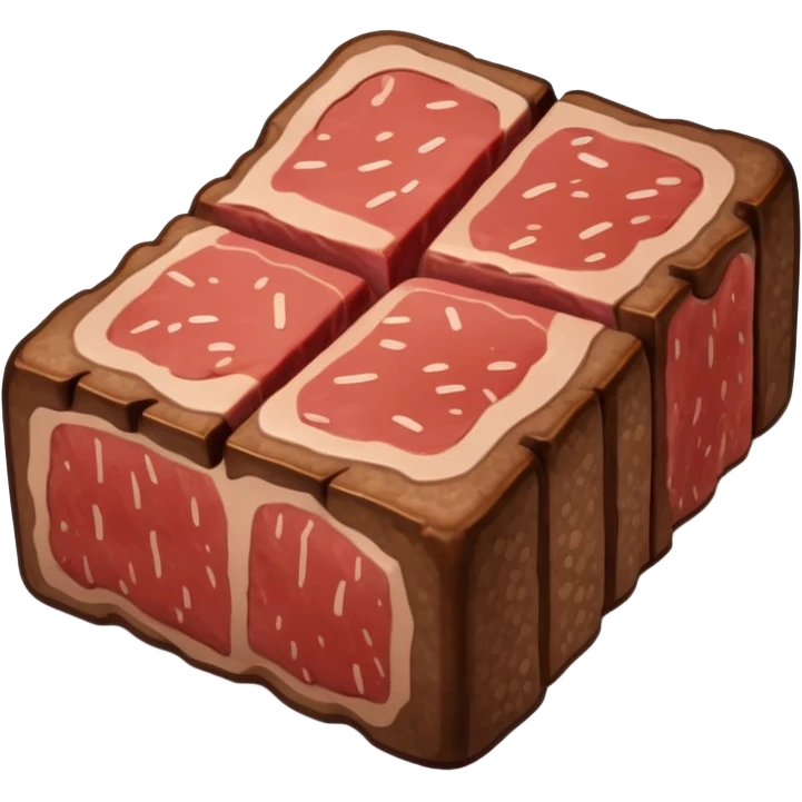 Minecraft steak emoji