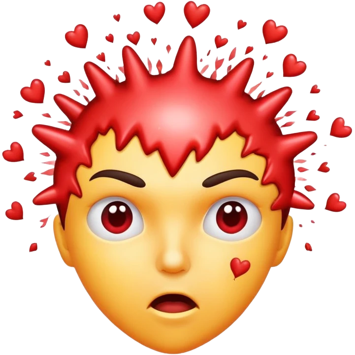 Head exploding with hearts emoji