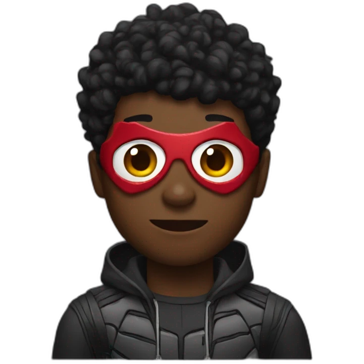 black spiderman emoji