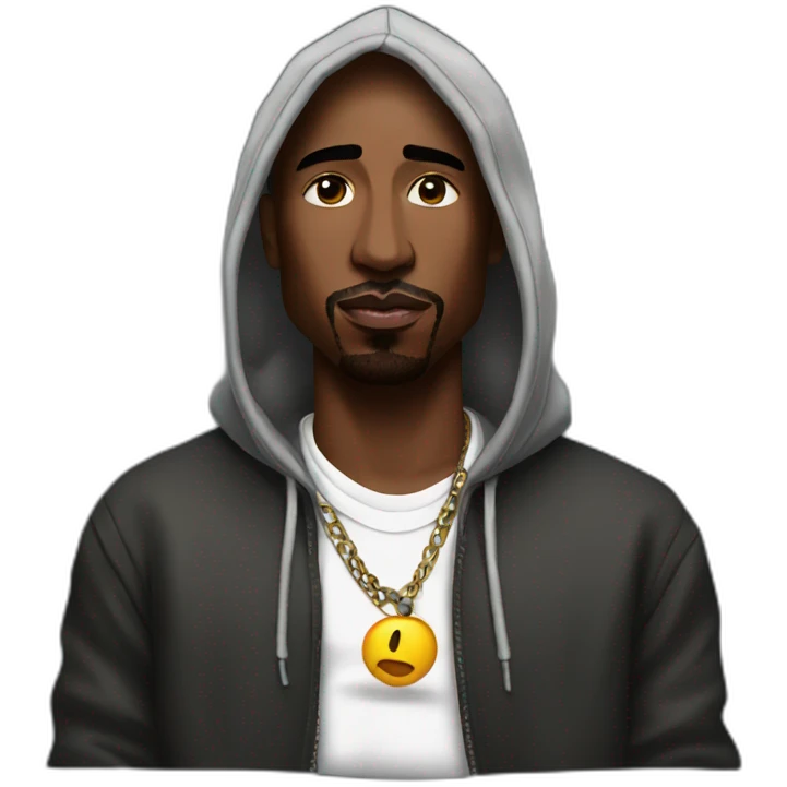 tupac wearing a hoodie emoji