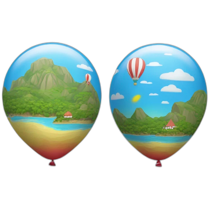 Ballons avec le drapeau de l'île Maurice emoji