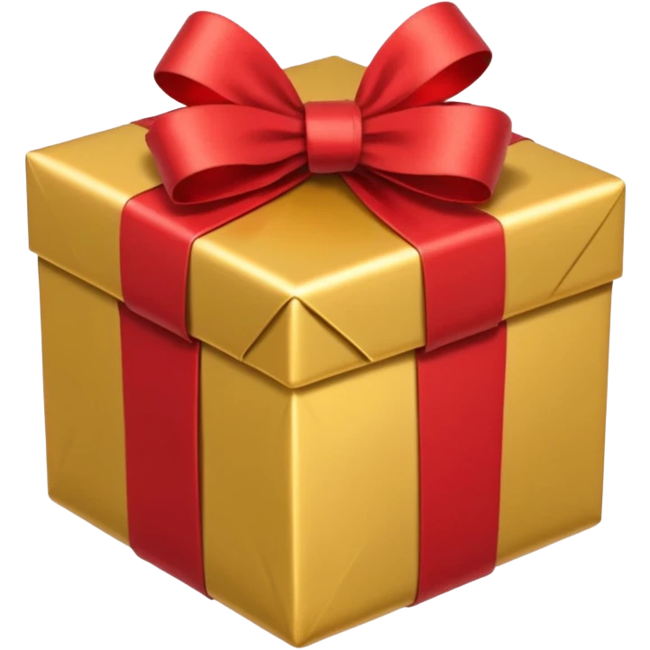 present with gold wrapping and red ribbon emoji