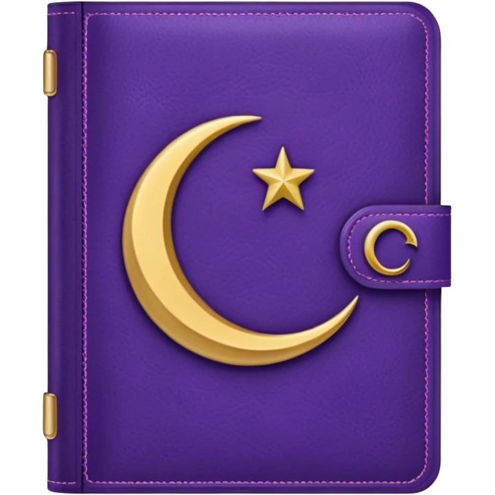 purple diary moon emoji