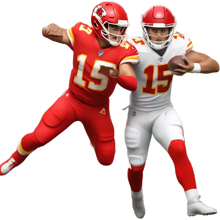 Patrick Mahomes getting hit emoji