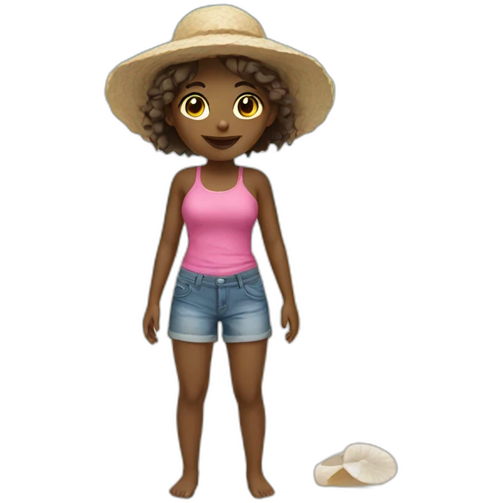 girl at the beach emoji