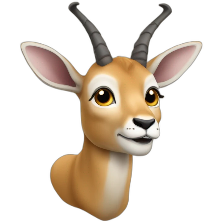 Zizi sur une antilope emoji