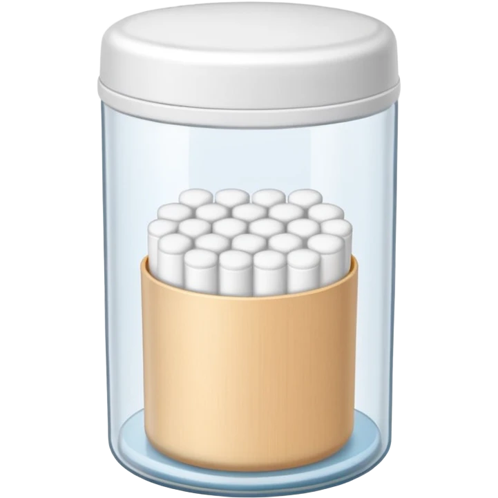 Fully packed container with Cotton swabs emoji