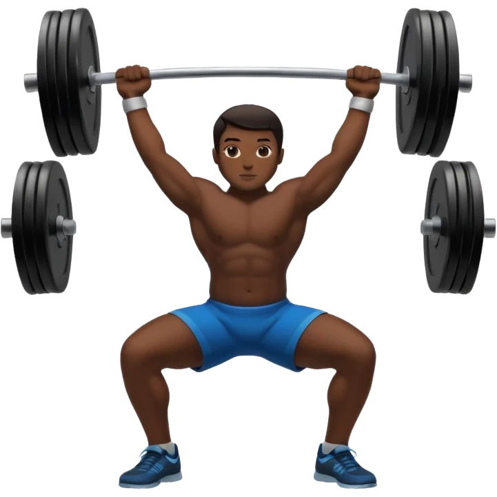 silhouette lifting a light barbell emoji